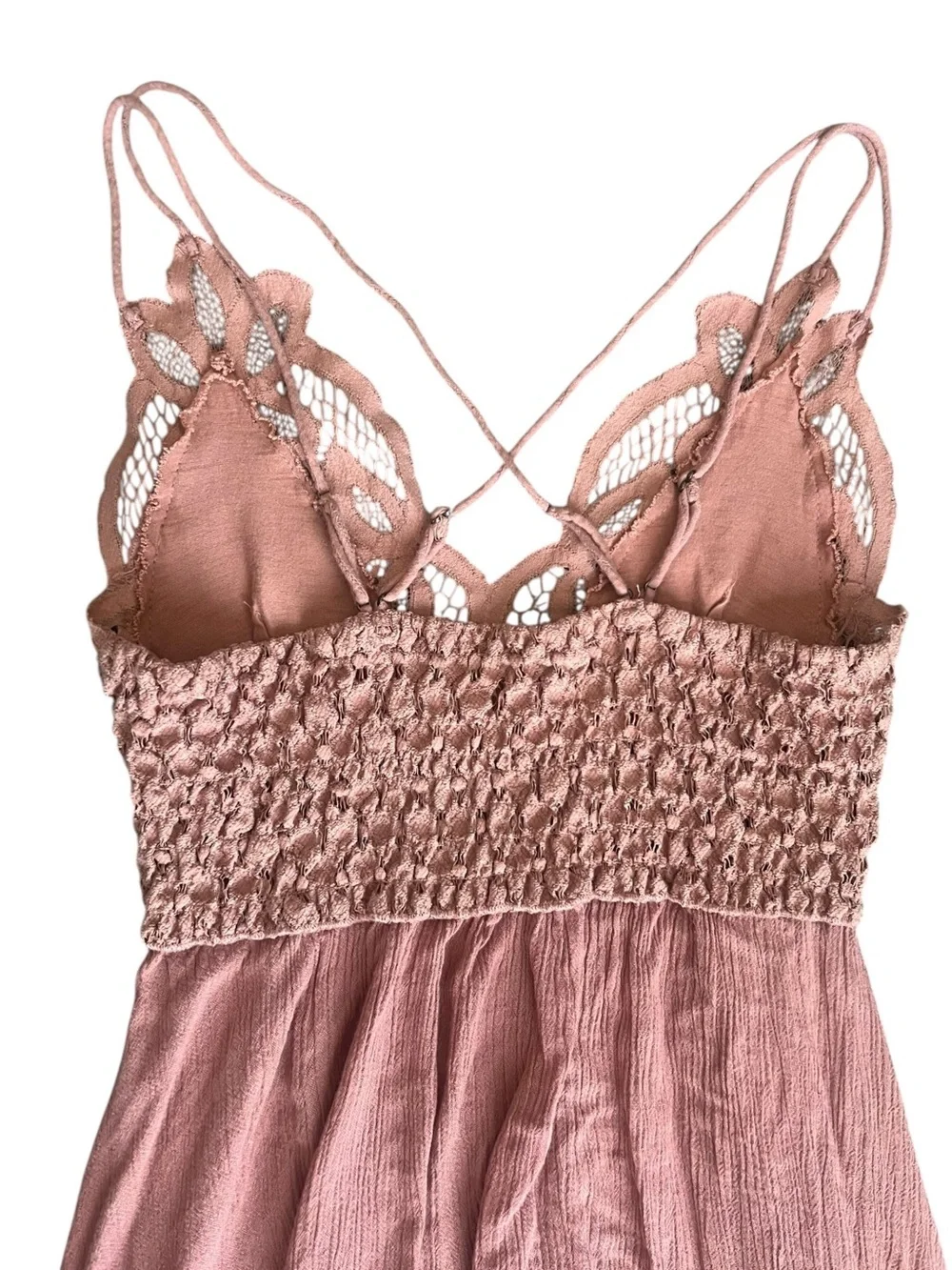 Free People FP One Women’s Adella Slip Lace Mini Dress In Rose Pink Size Small
